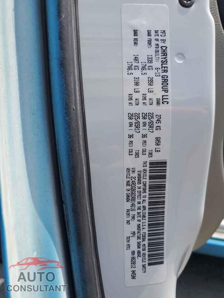 DODGE CARAVAN 2013 - 2C4RDGBG6DR814616