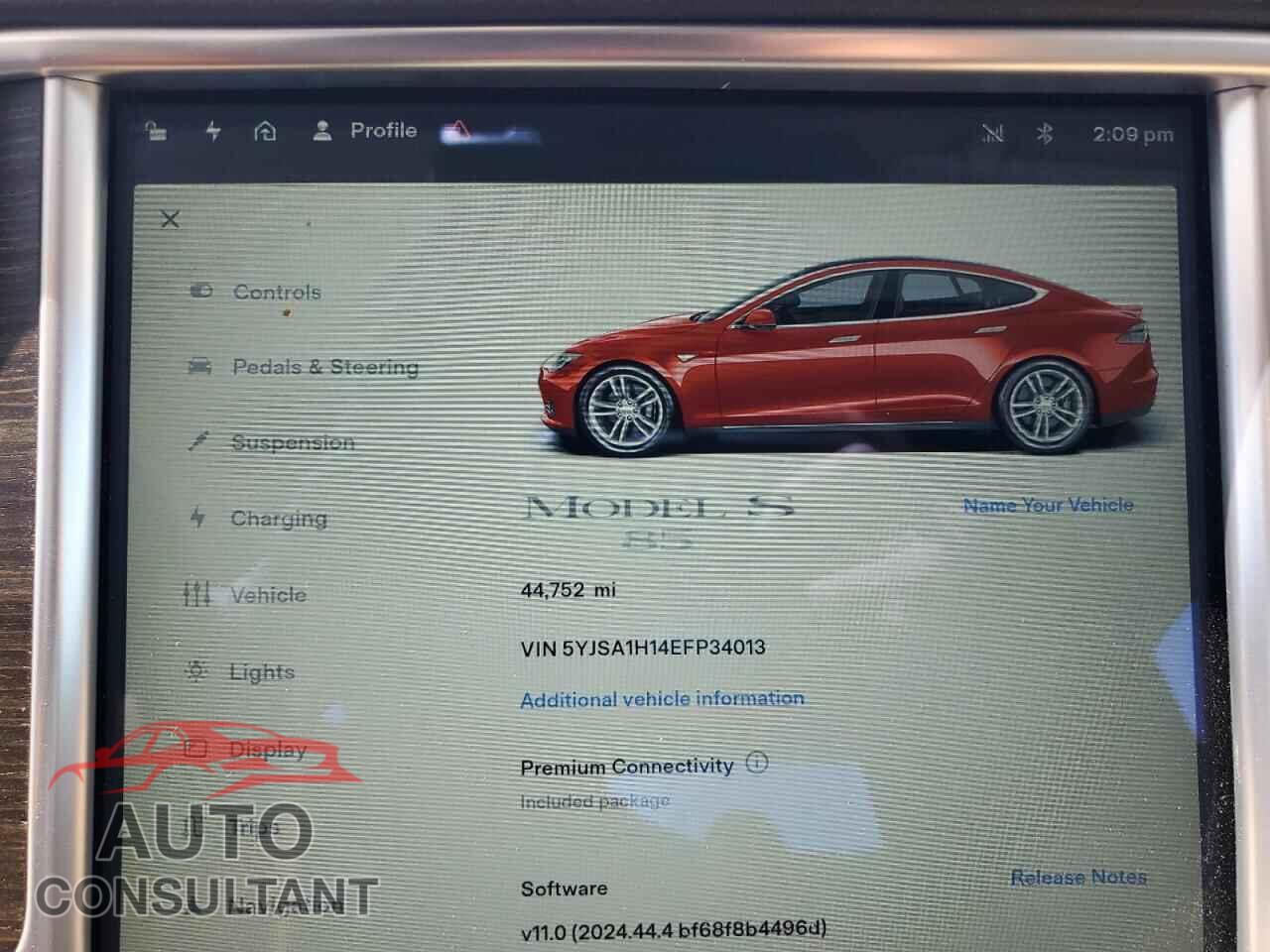 TESLA MODEL S 2014 - 5YJSA1H14EFP34013