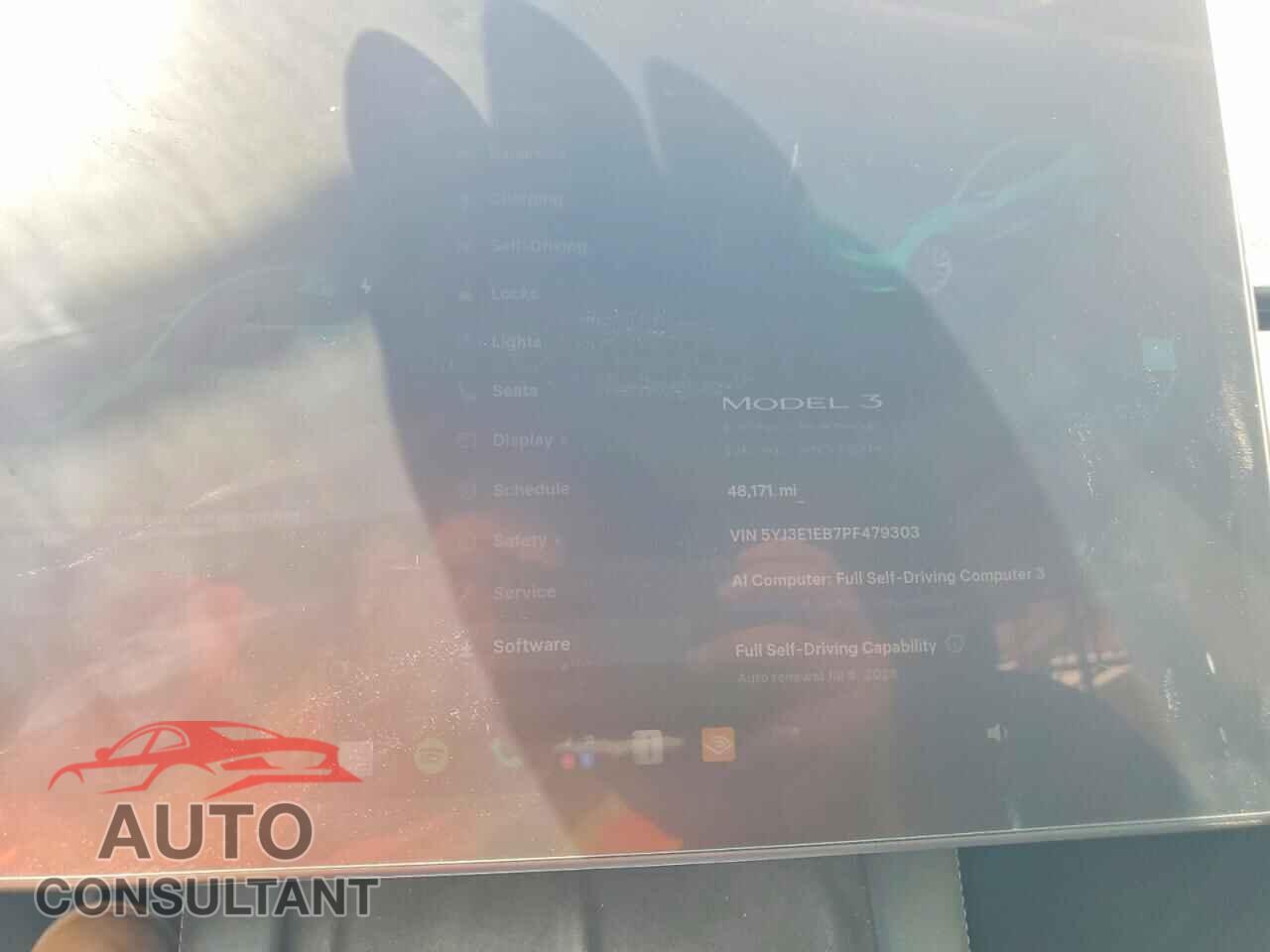TESLA MODEL 3 2023 - 5YJ3E1EB7PF479303
