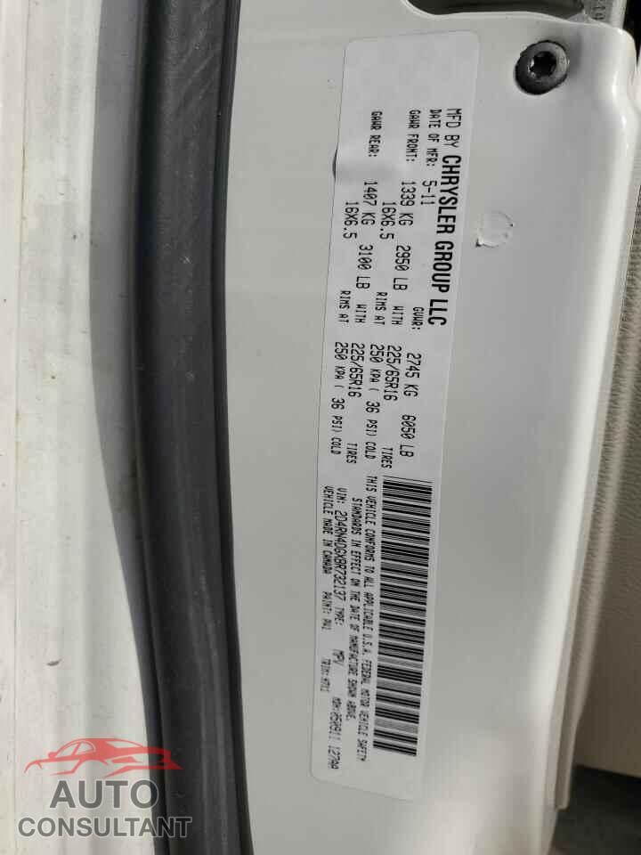 DODGE CARAVAN 2011 - 2D4RN4DGXBR732137