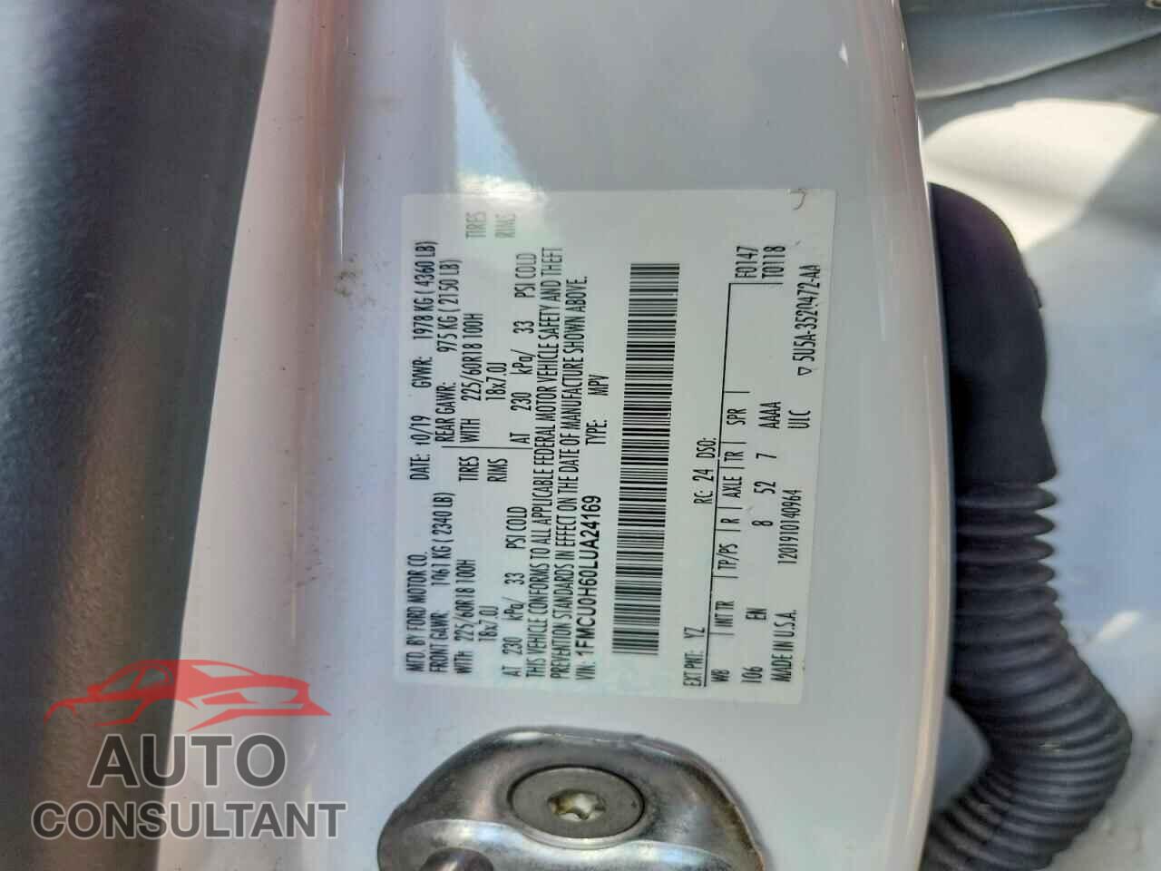 FORD ESCAPE 2020 - 1FMCU0H60LUA24169