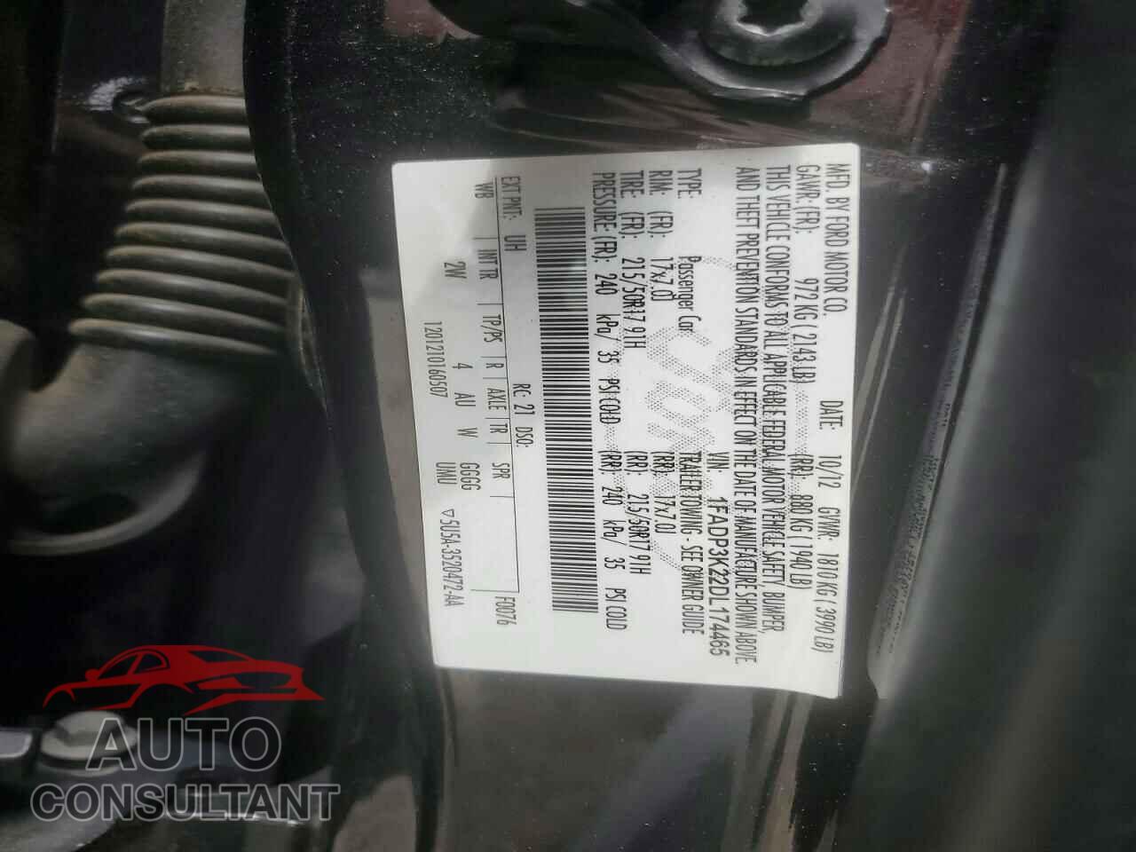 FORD FOCUS 2013 - 1FADP3K22DL174465