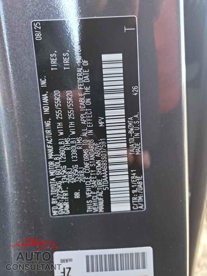 LEXUS TX350 2025 - 5TDAAAA68SS017591