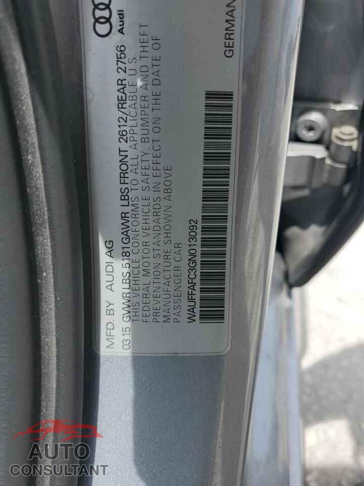 AUDI A6 2016 - WAUFFAFC3GN013092