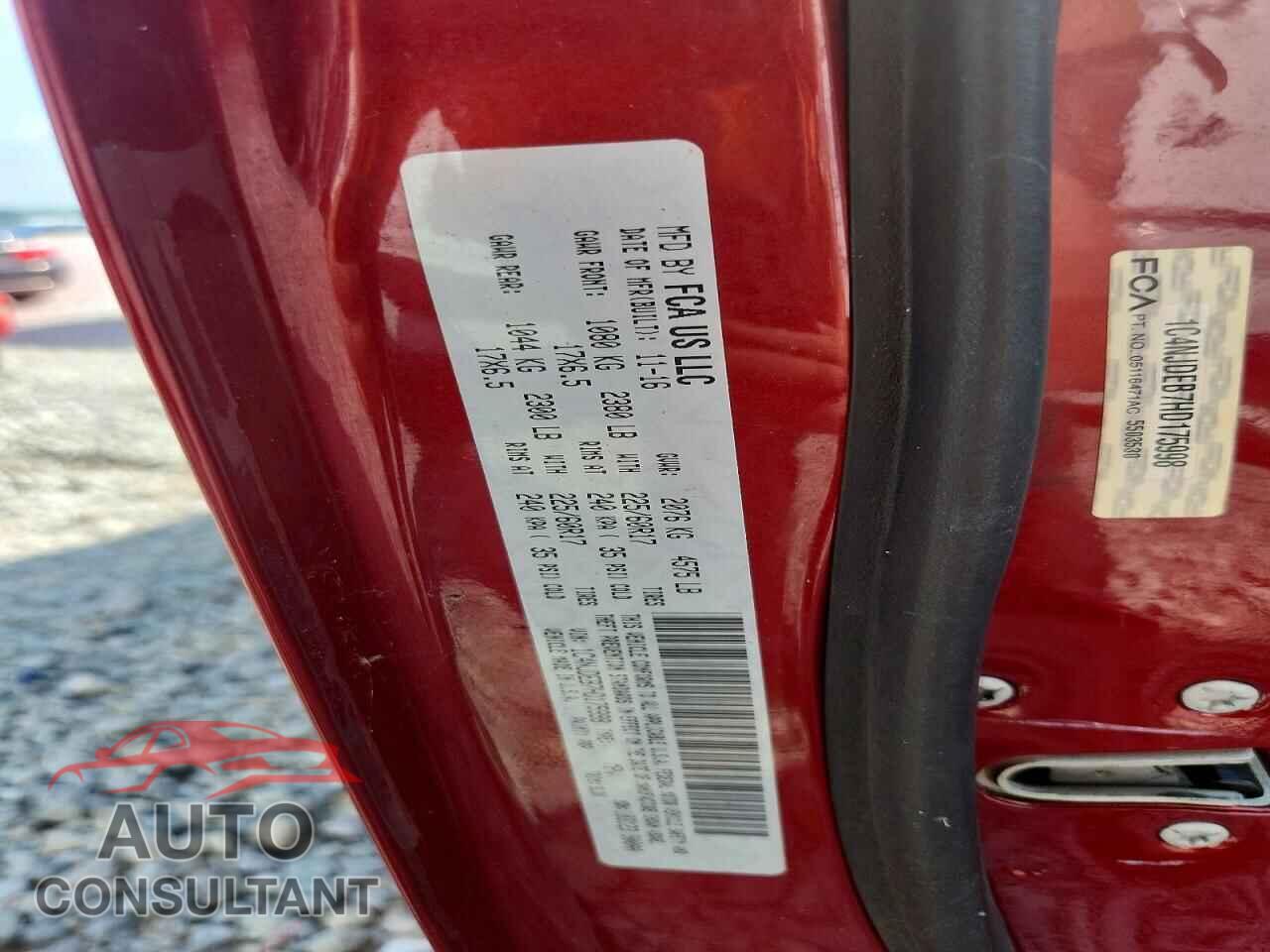 JEEP COMPASS 2017 - 1C4NJDEB7HD175998