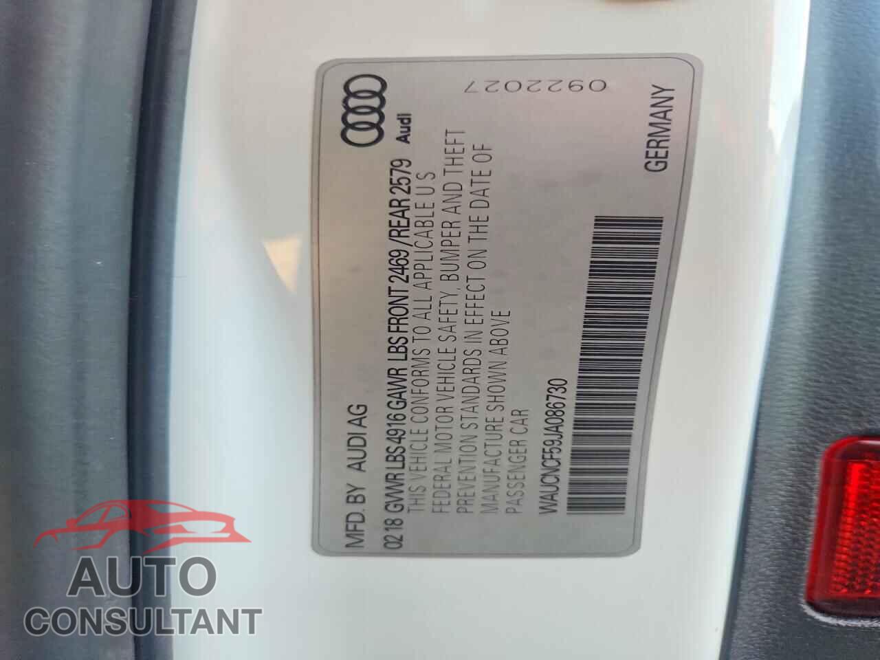 AUDI A5 2018 - WAUCNCF59JA086730