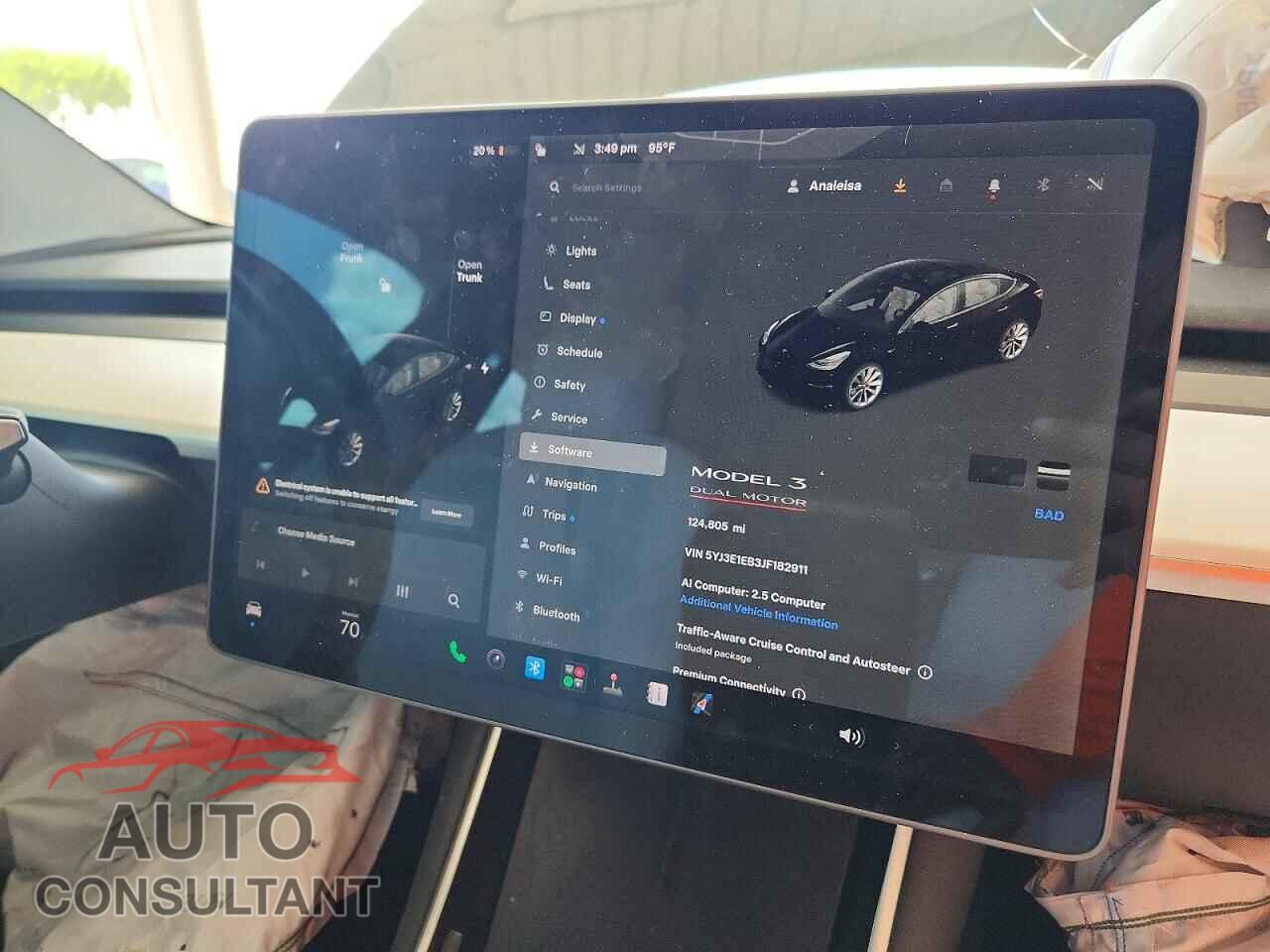 TESLA MODEL 3 2018 - 5YJ3E1EB3JF182911