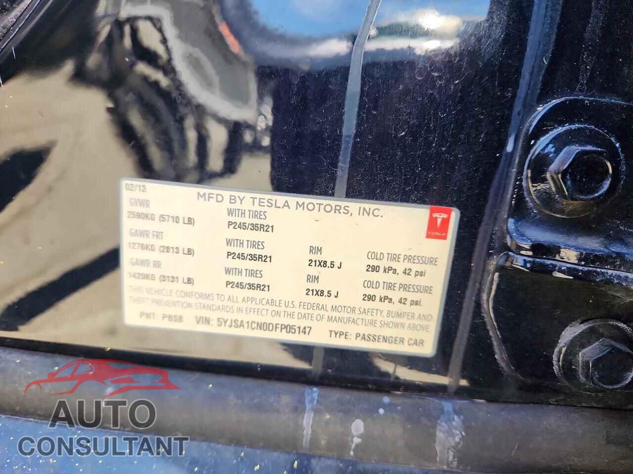 TESLA MODEL S 2013 - 5YJSA1CN0DFP05147