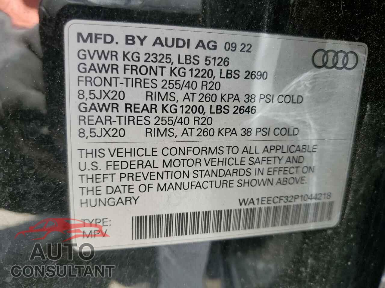 AUDI Q3 2023 - WA1EECF32P1044218