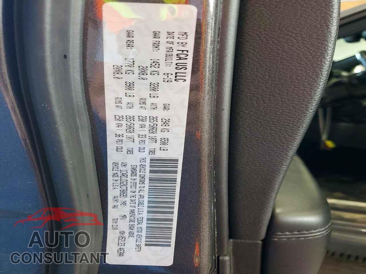DODGE DURANGO 2019 - 1C4RDJDG2KC780691