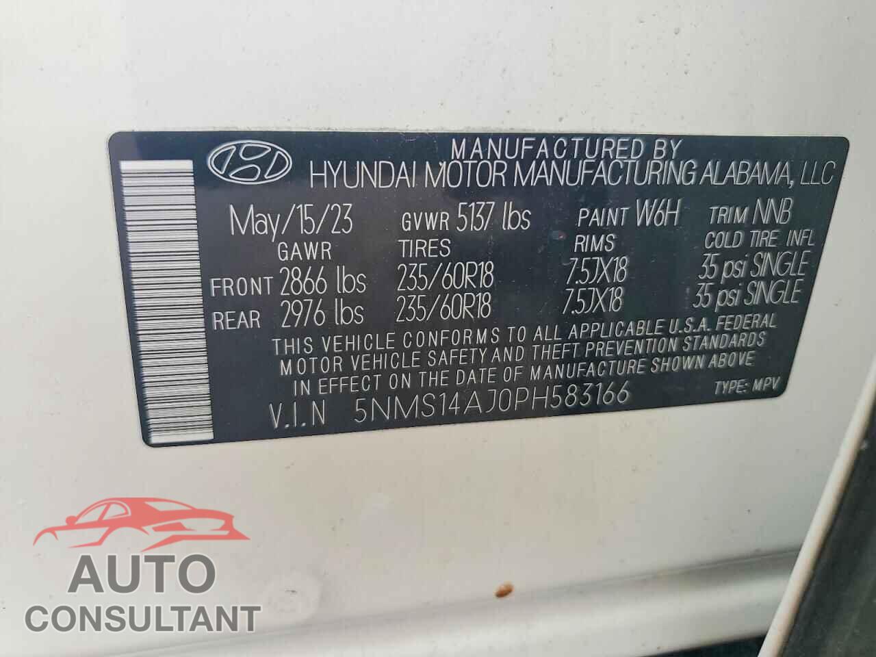 HYUNDAI SANTA FE 2023 - 5NMS14AJ0PH583166
