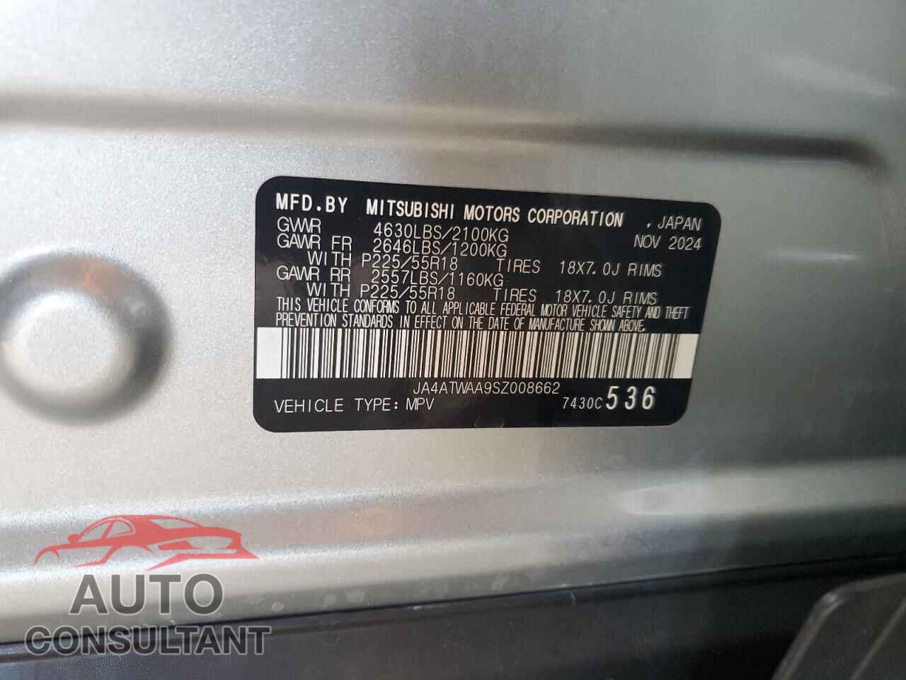 MITSUBISHI ECLIPSE 2025 - JA4ATWAA9SZ008662