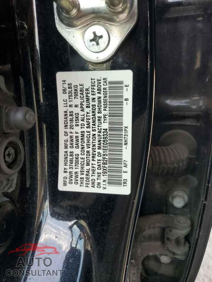 HONDA CIVIC 2014 - 19XFB2F51EE059334