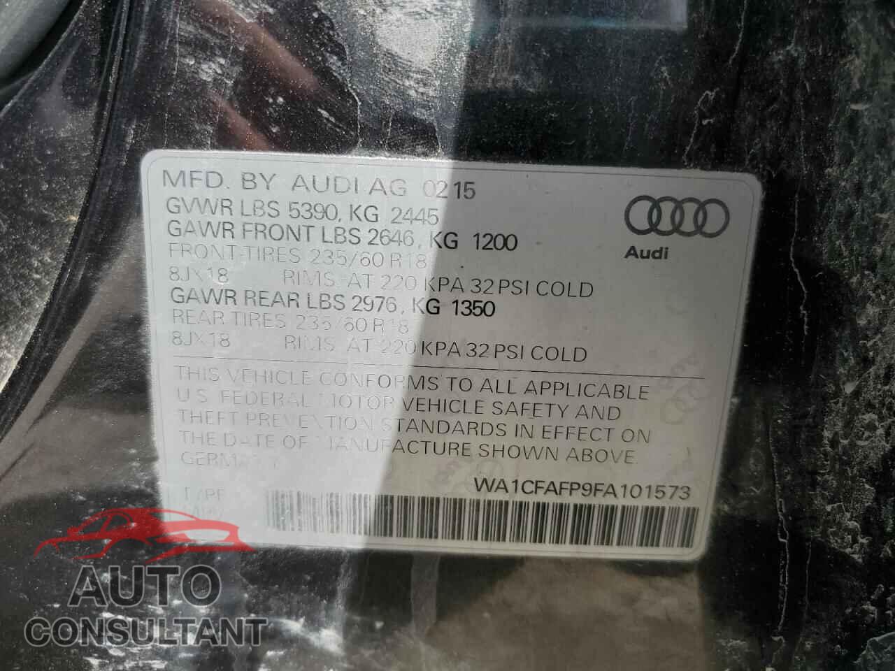 AUDI Q5 2015 - WA1CFAFP9FA101573