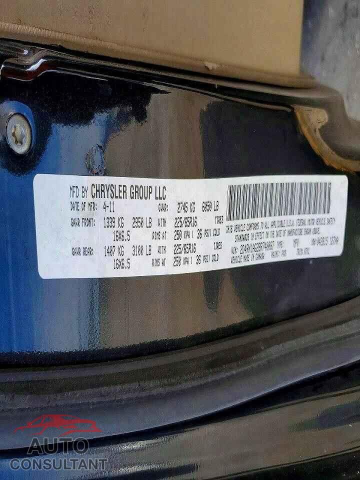 DODGE CARAVAN 2011 - 2D4RN1AG2BR740087