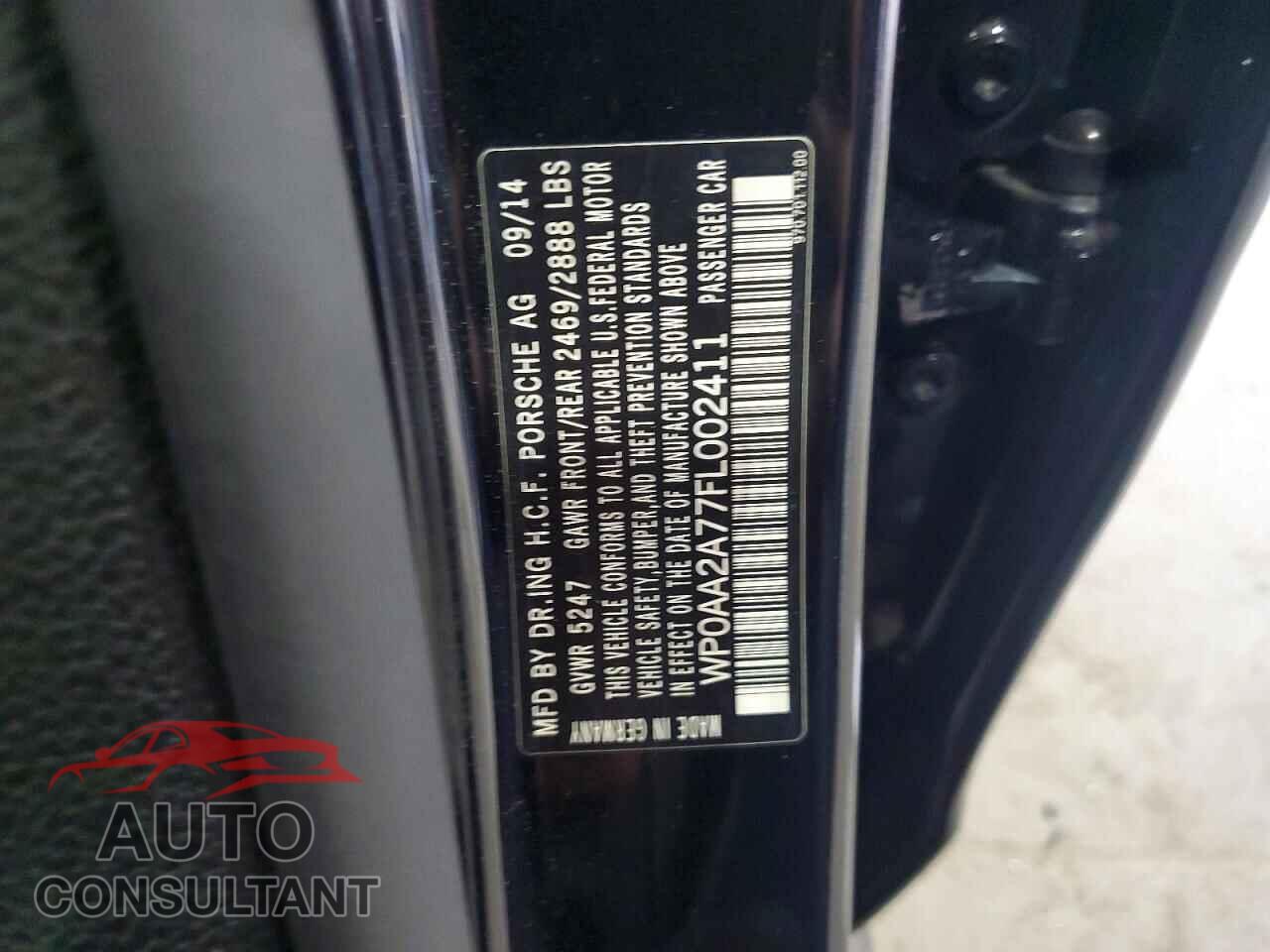 PORSCHE PANAMERA 2015 - WP0AA2A77FL002411