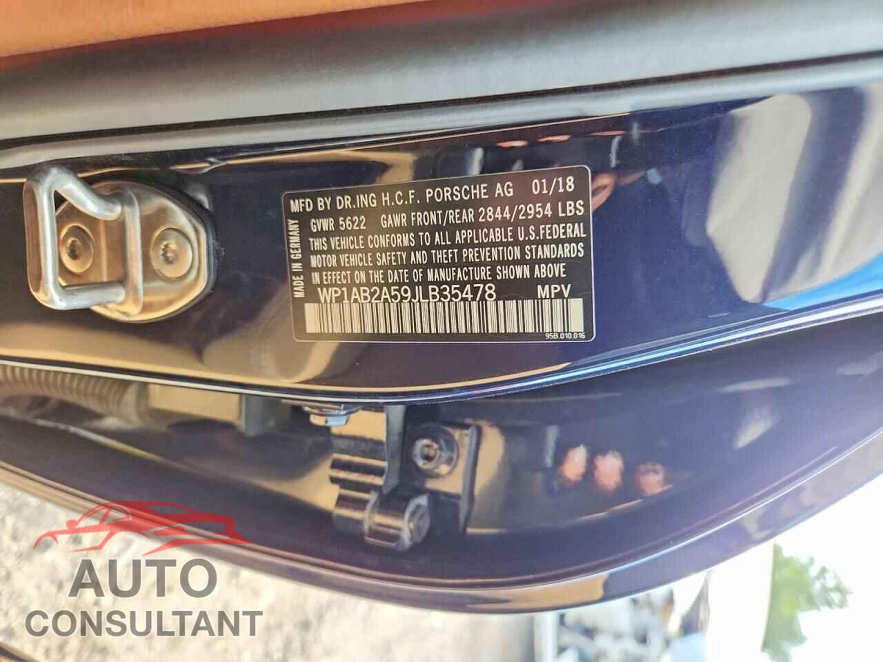 PORSCHE MACAN 2018 - WP1AB2A59JLB35478