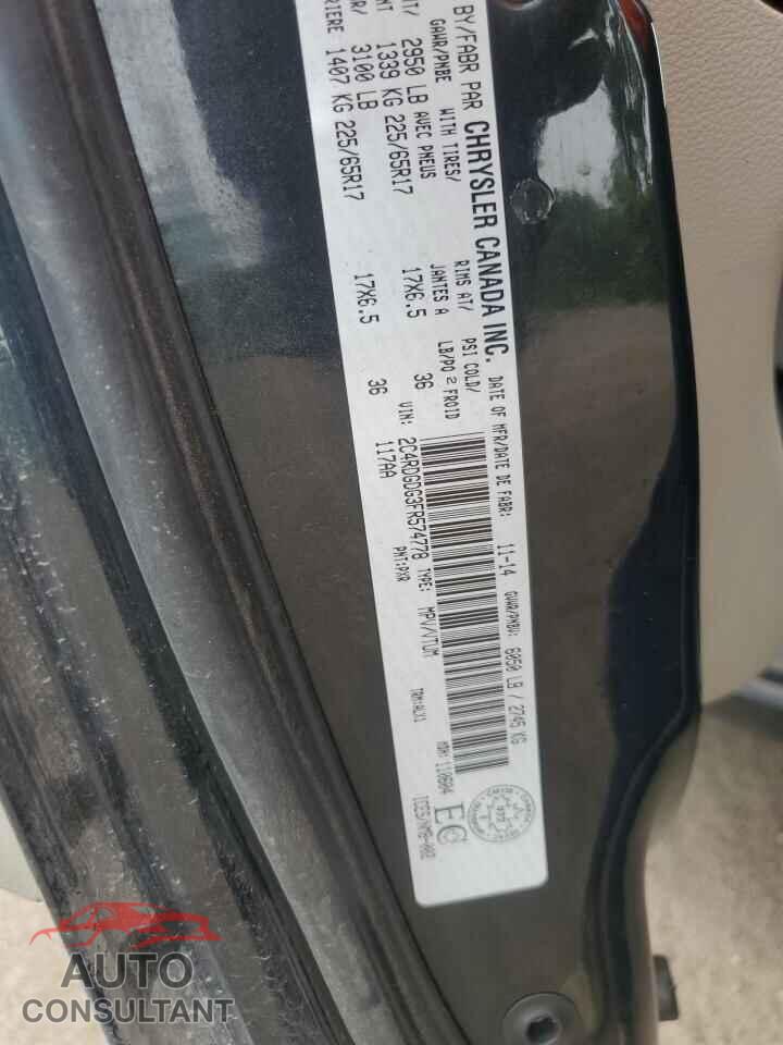 DODGE CARAVAN 2015 - 2C4RDGDG3FR574778