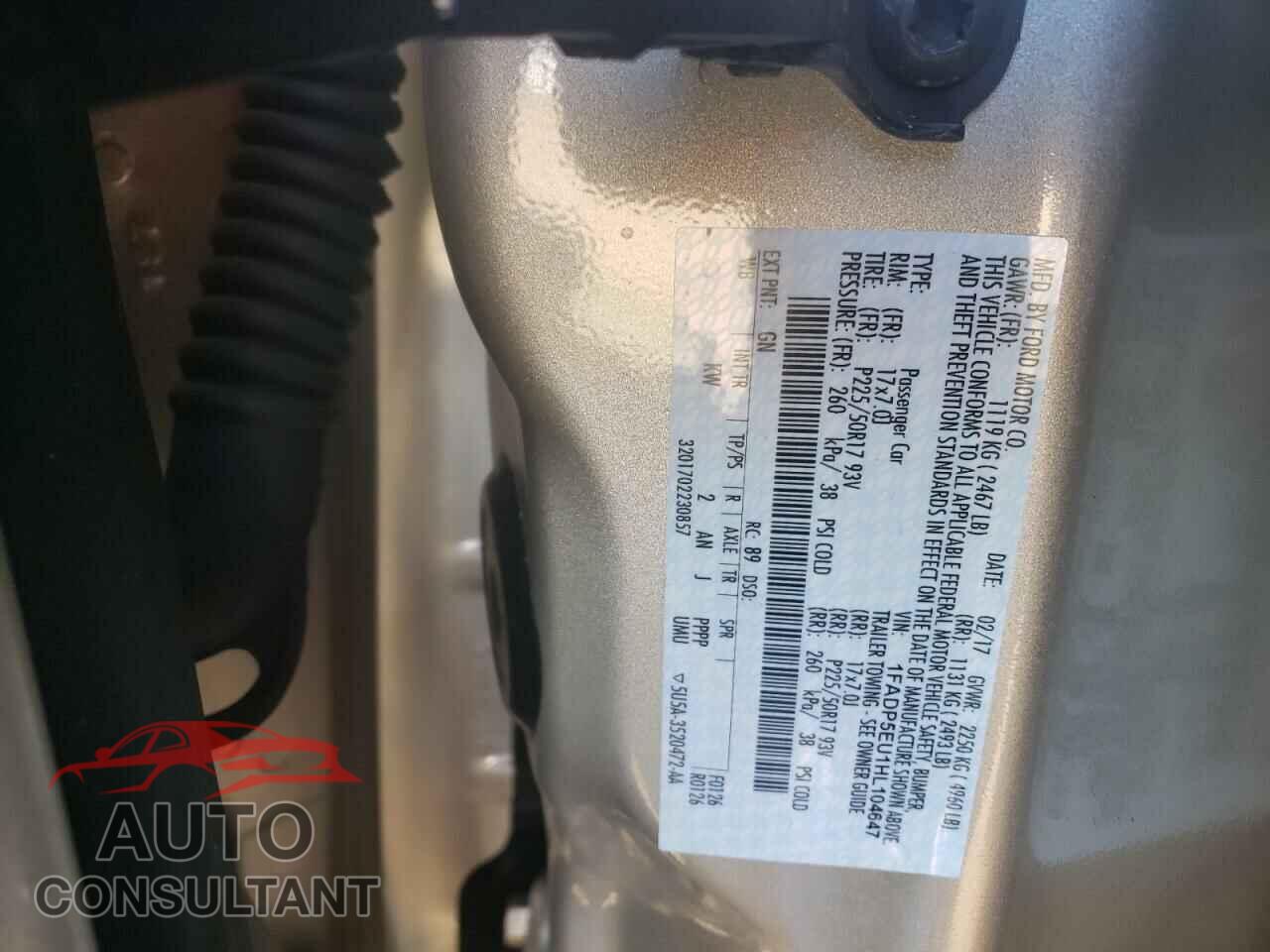 FORD CMAX 2017 - 1FADP5EU1HL104647