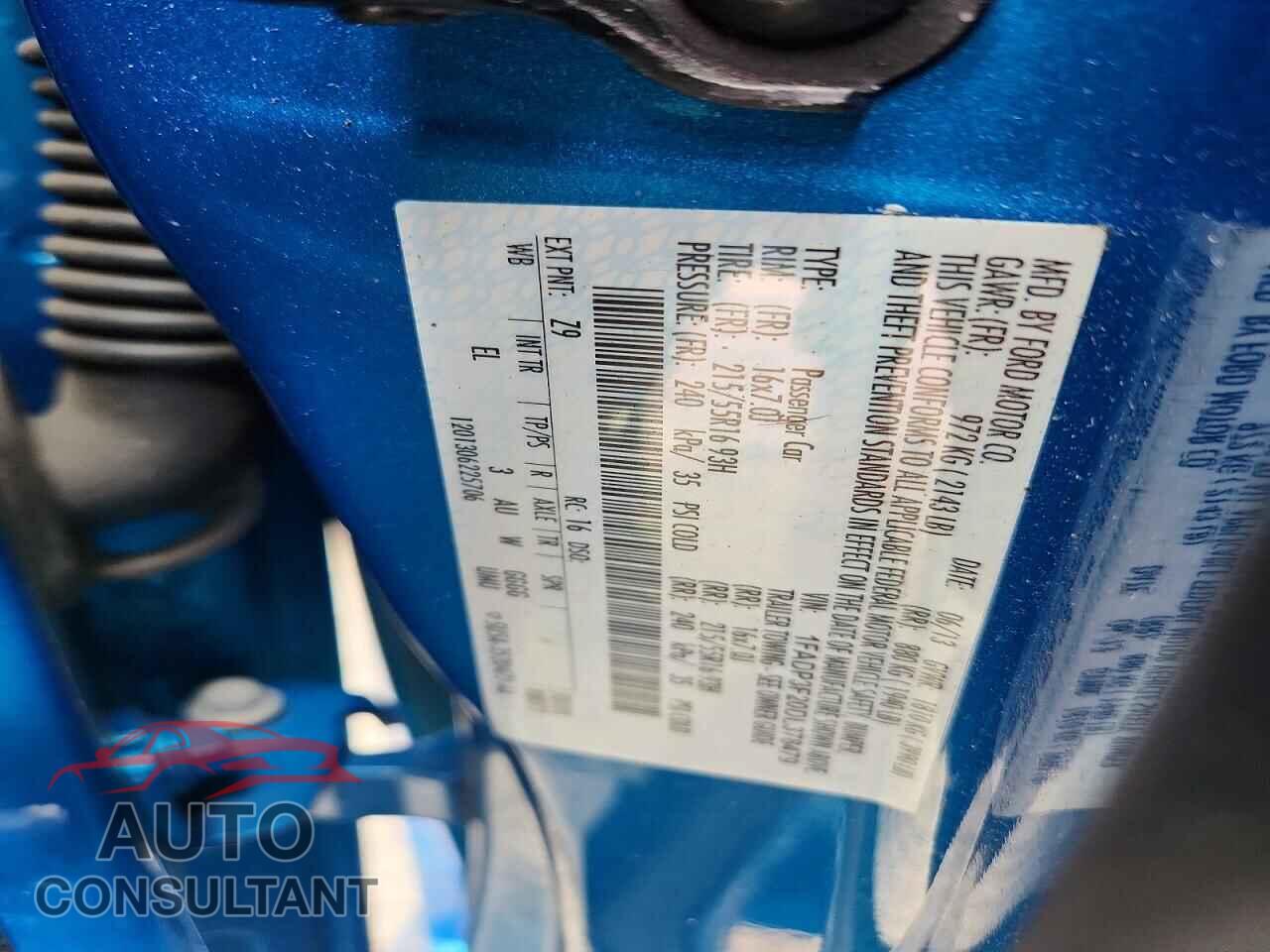 FORD FOCUS 2013 - 1FADP3F20DL378479