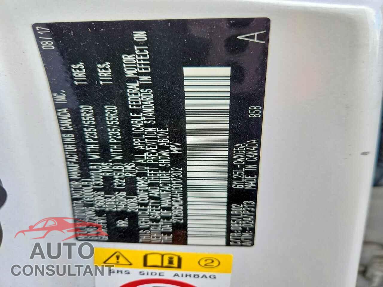 LEXUS RX450 2017 - 2T2BGMCA4HC017302