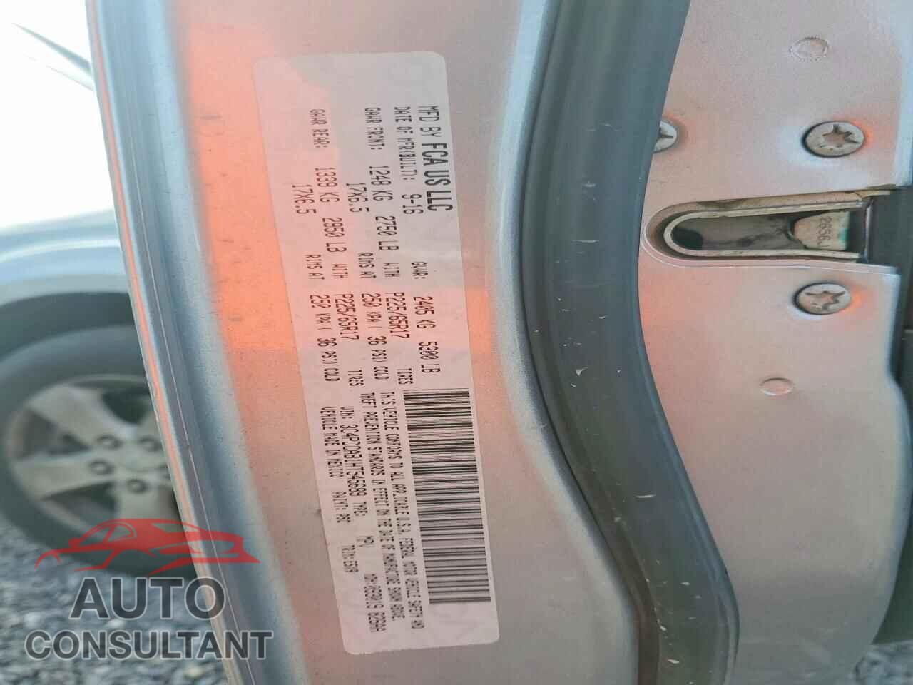 DODGE JOURNEY 2017 - 3C4PDCAB1HT545689