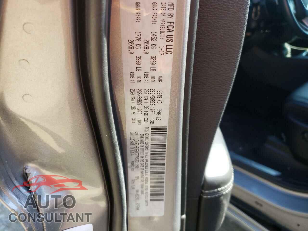 DODGE DURANGO 2017 - 1C4RDHEG6HC774523