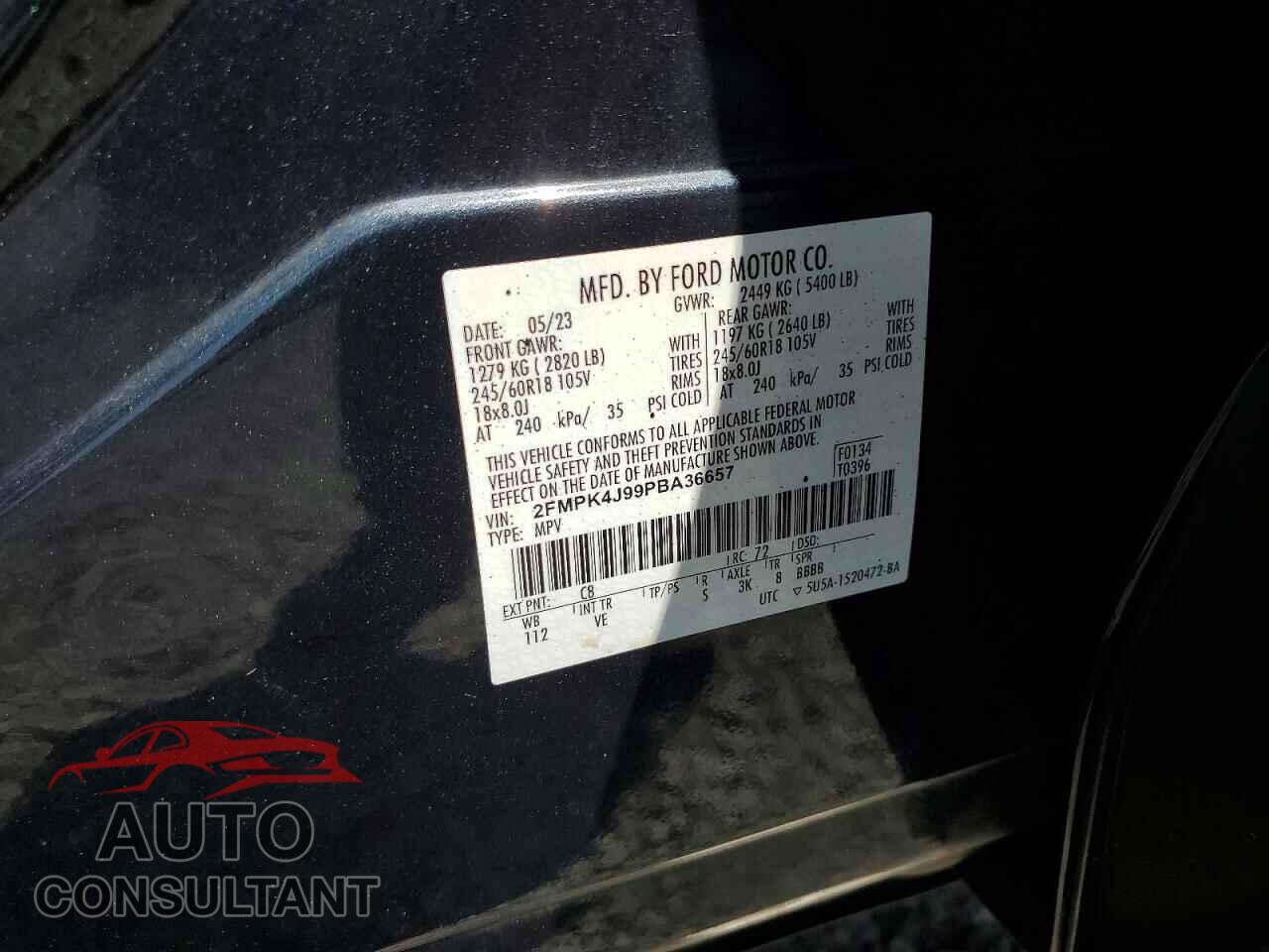 FORD EDGE 2023 - 2FMPK4J99PBA36657