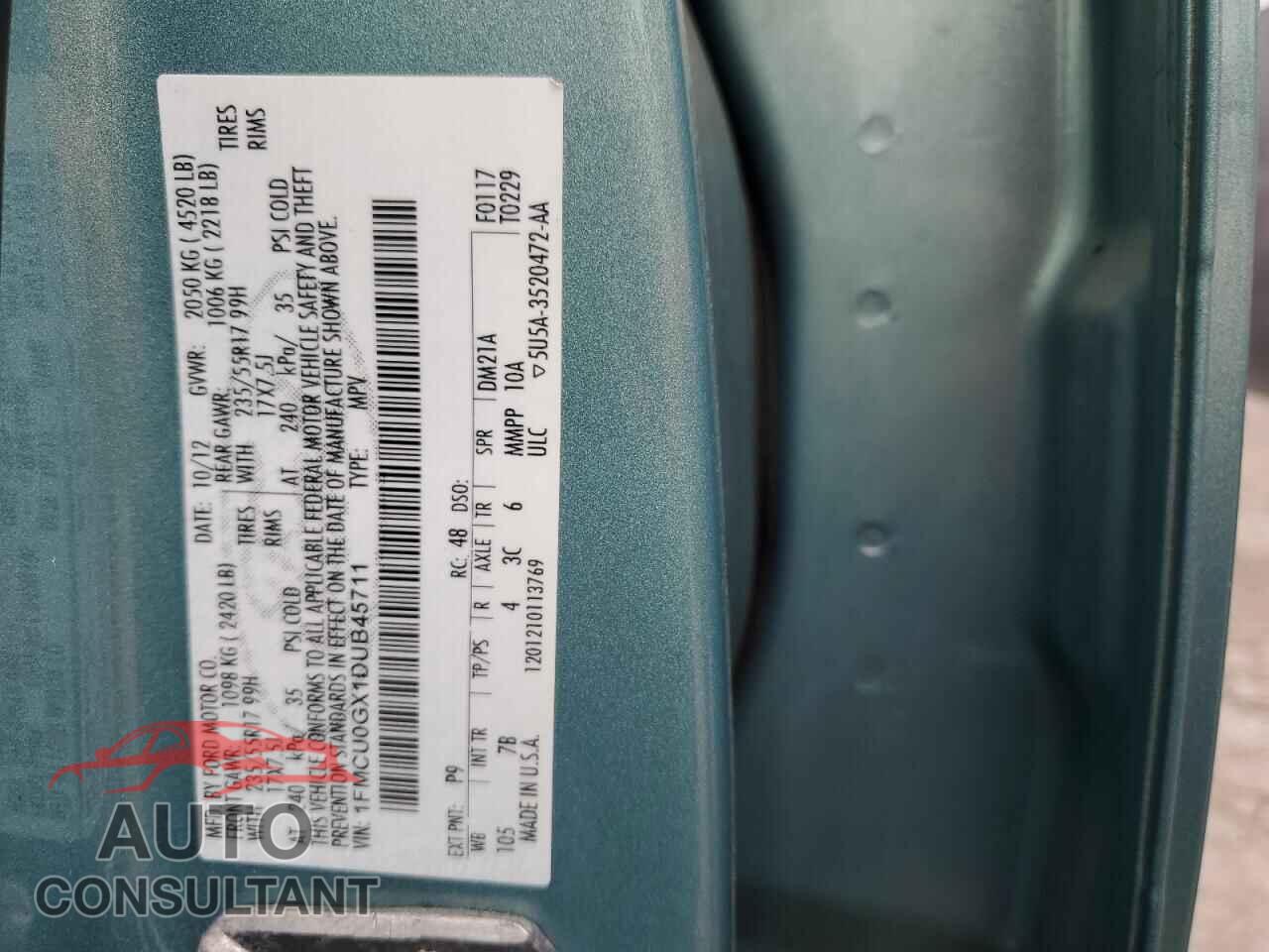 FORD ESCAPE 2013 - 1FMCU0GX1DUB45711
