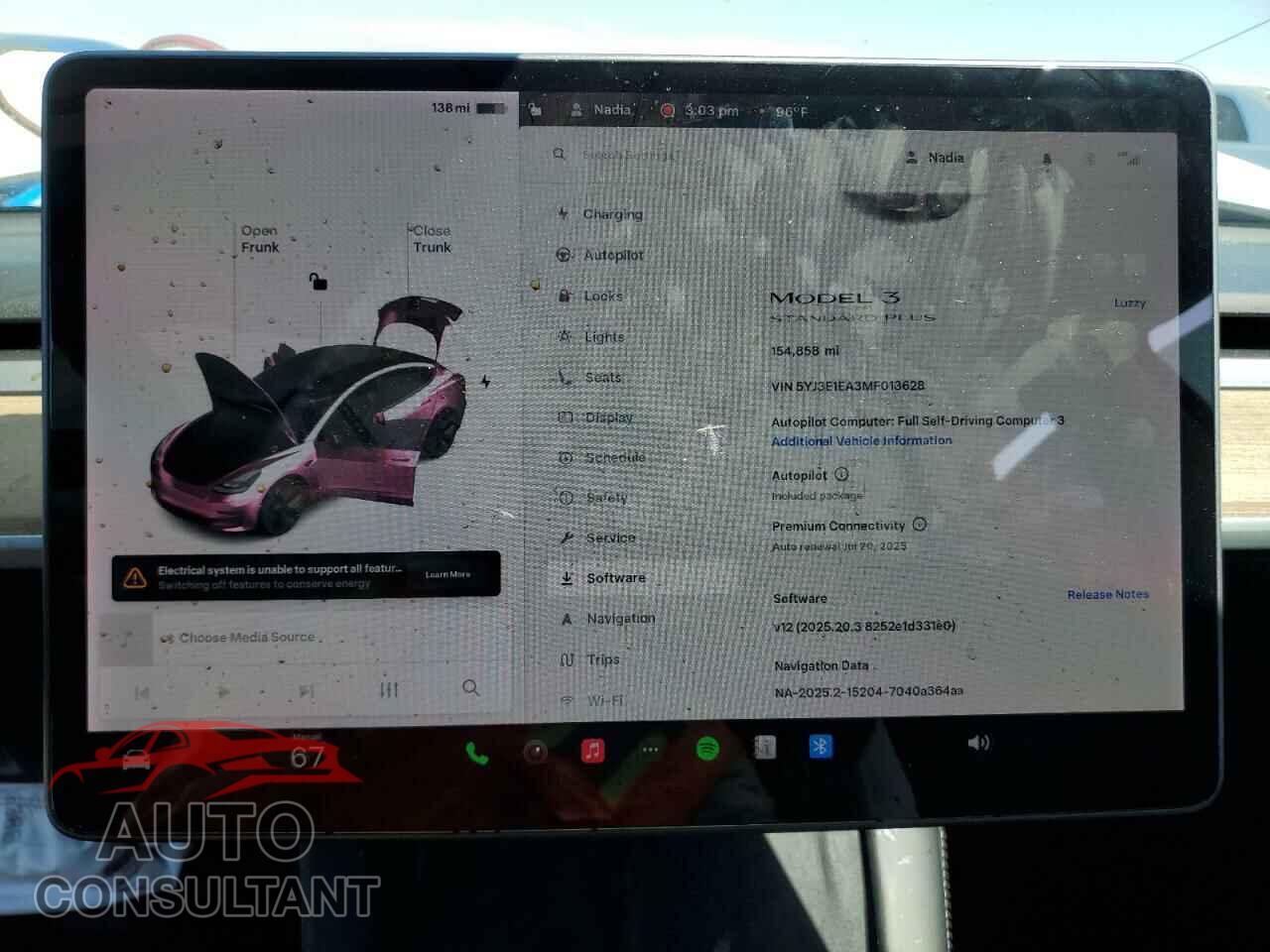 TESLA MODEL 3 2021 - 5YJ3E1EA3MF013628