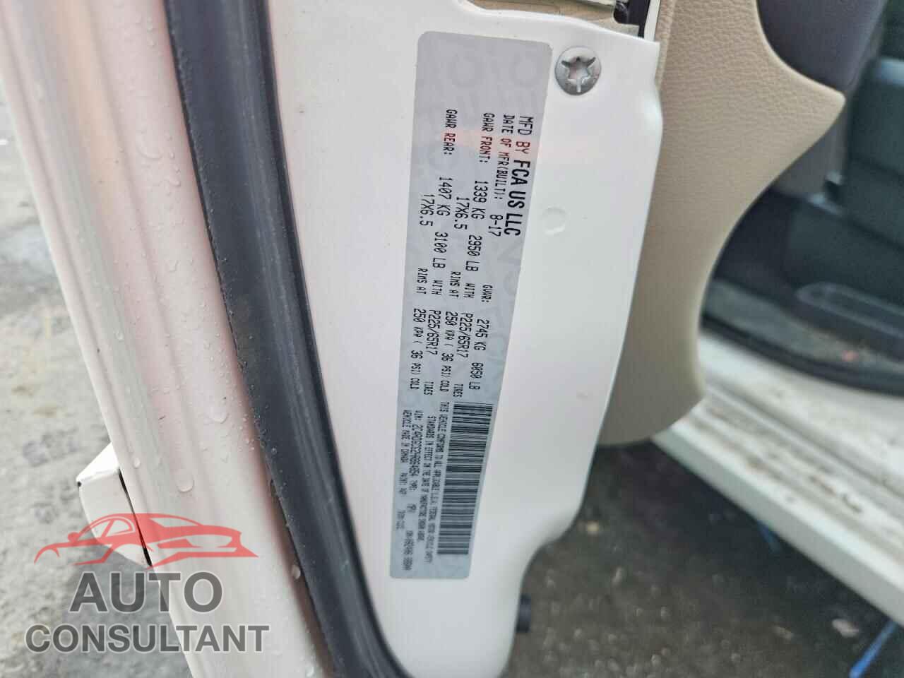 DODGE CARAVAN 2017 - 2C4RDGCG2HR864854