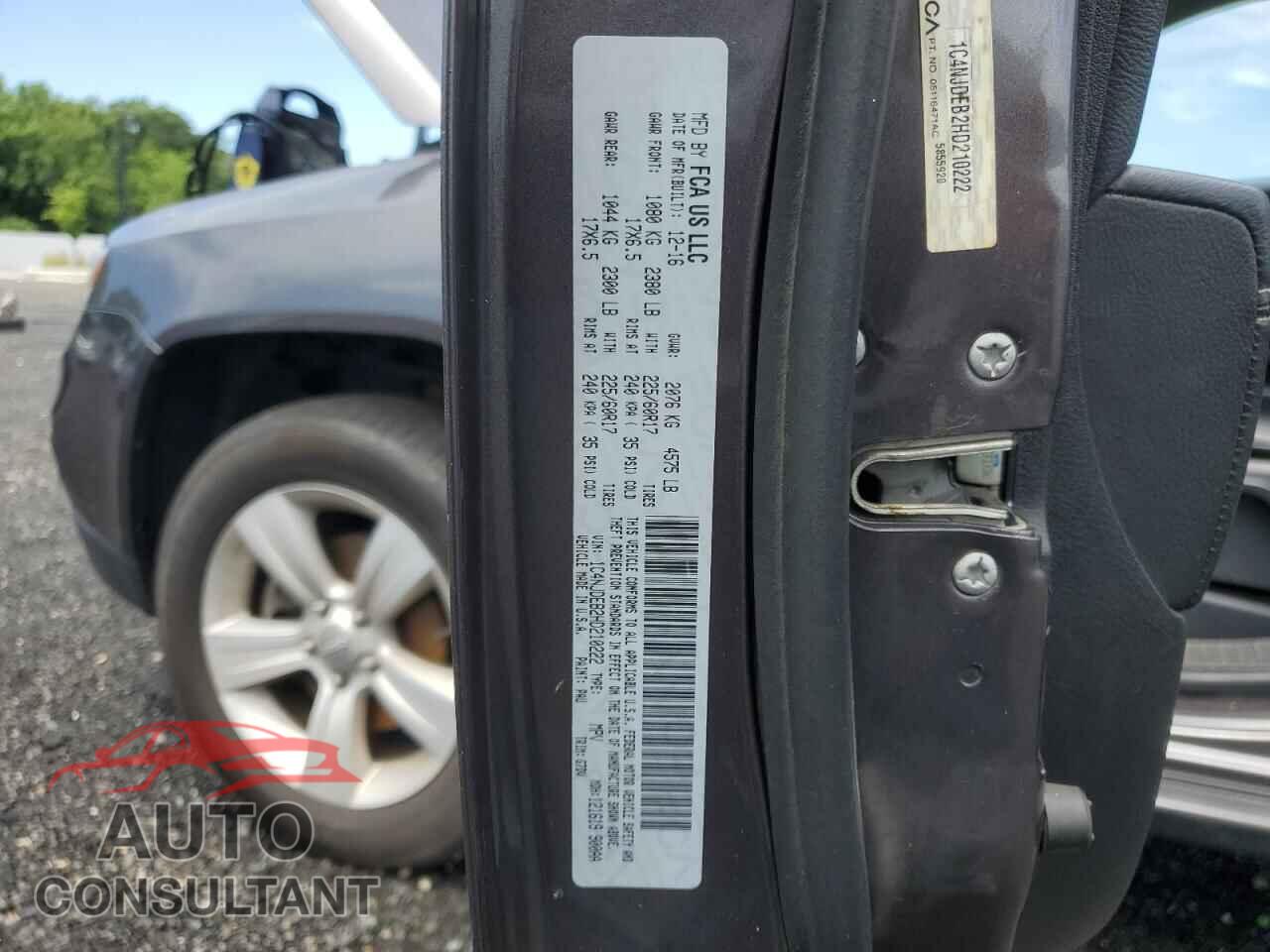 JEEP COMPASS 2017 - 1C4NJDEB2HD210222