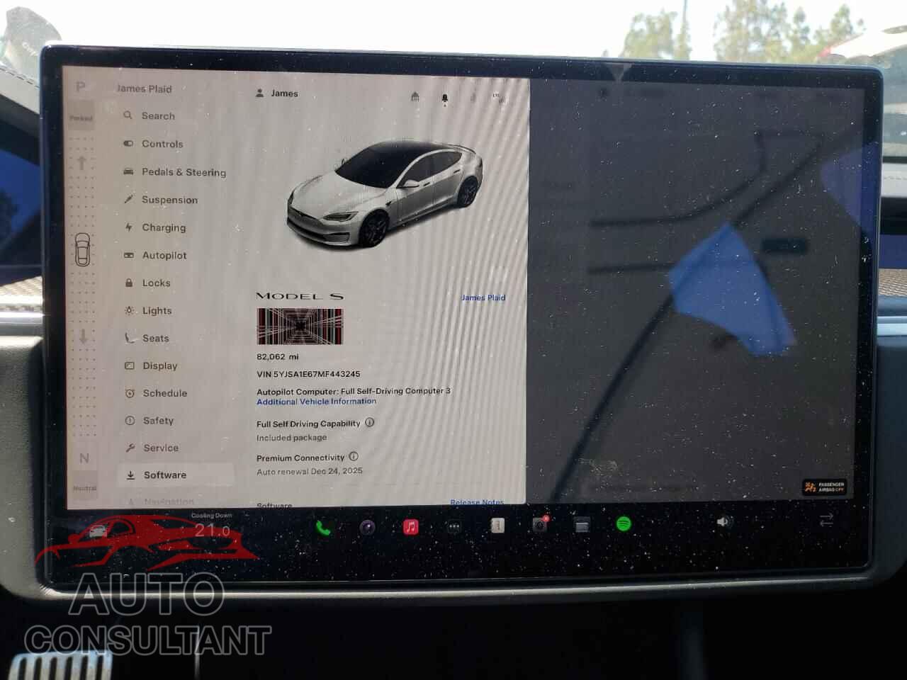 TESLA MODEL S 2021 - 5YJSA1E67MF443245