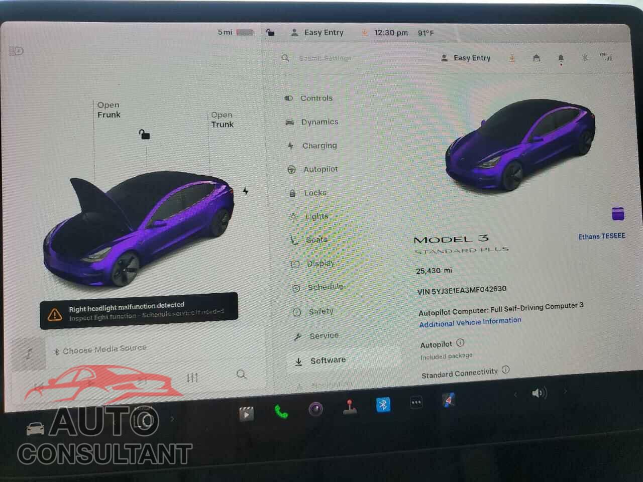 TESLA MODEL 3 2021 - 5YJ3E1EA3MF042630