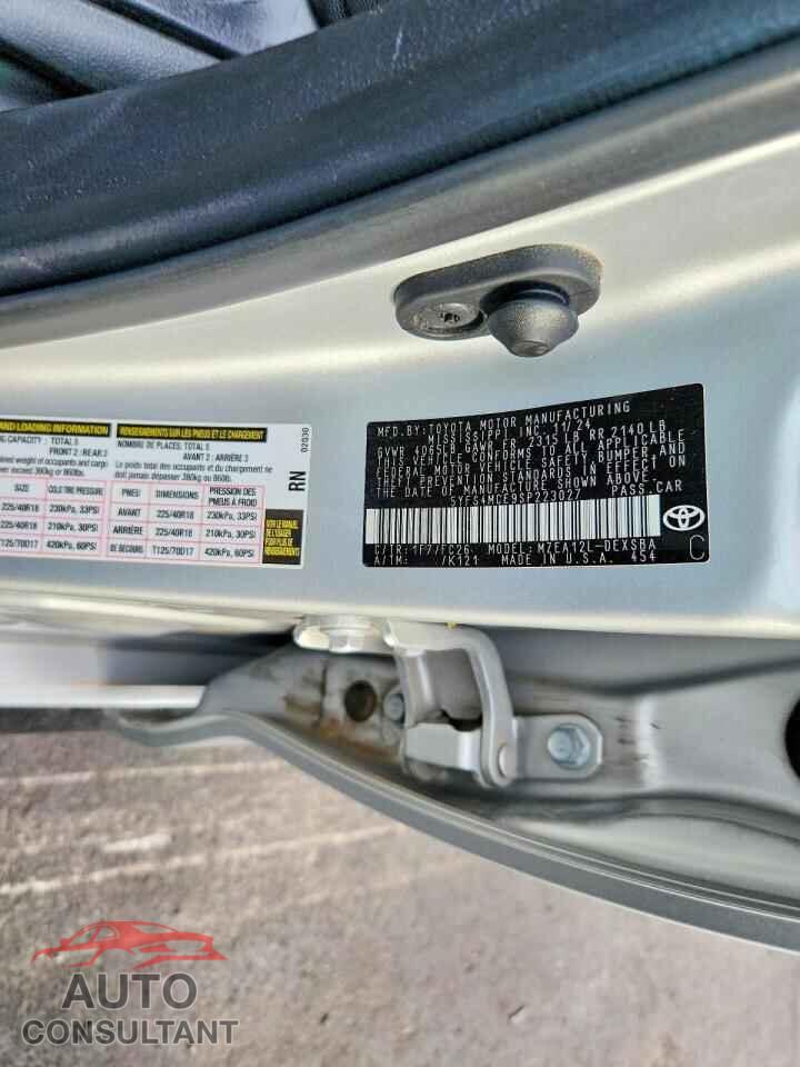 TOYOTA COROLLA 2025 - 5YFS4MCE9SP223027