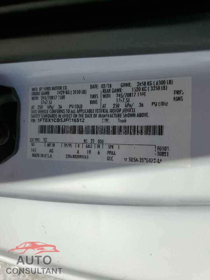 FORD F-150 2018 - 1FTEX1CB5JFC16512