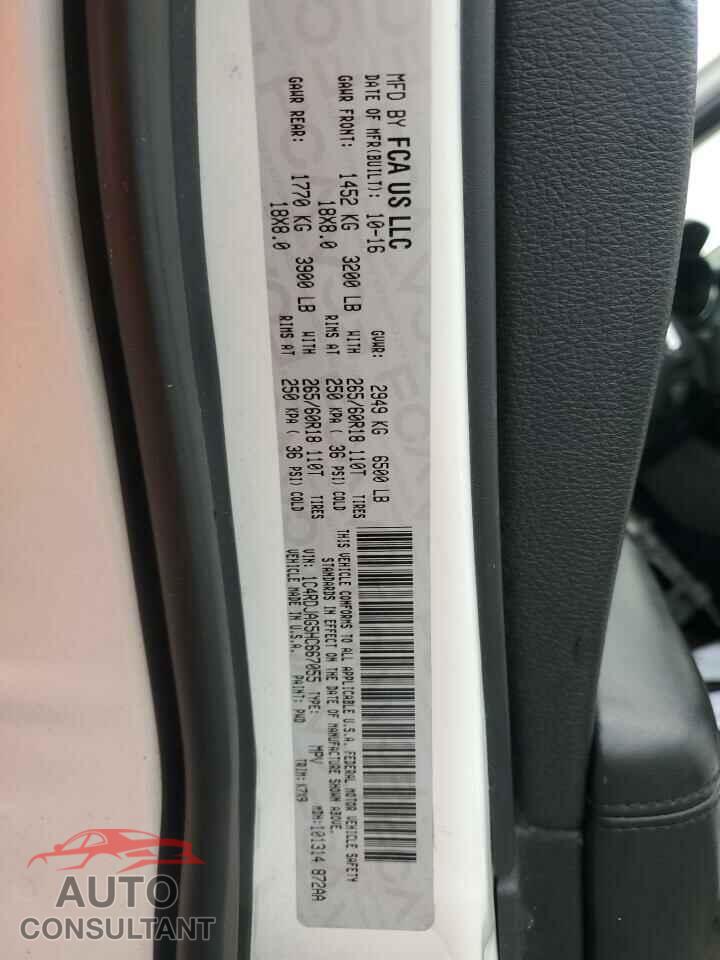DODGE DURANGO 2017 - 1C4RDJAG5HC667055