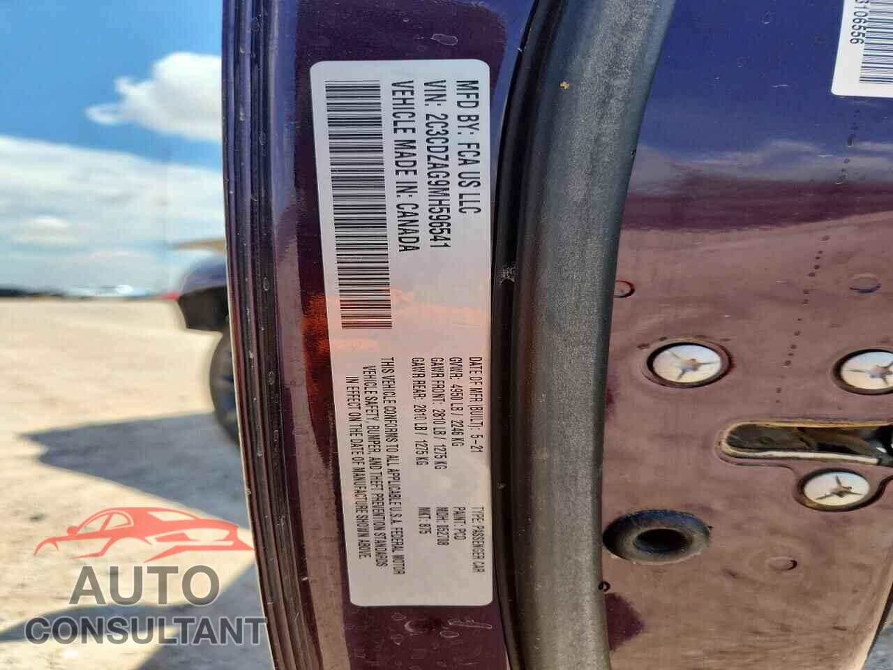 DODGE CHALLENGER 2021 - 2C3CDZAG9MH596541