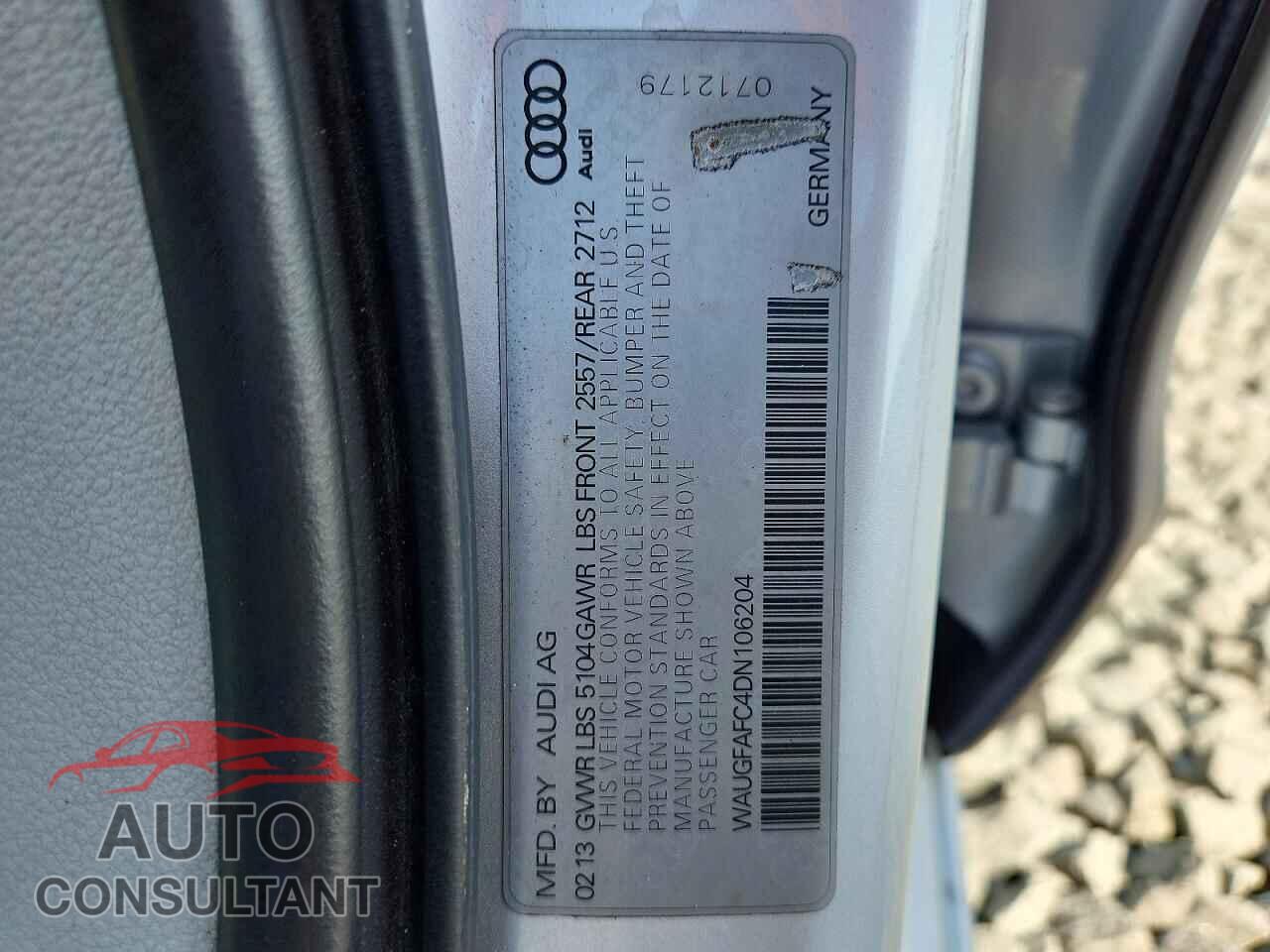 AUDI A6 2013 - WAUGFAFC4DN106204