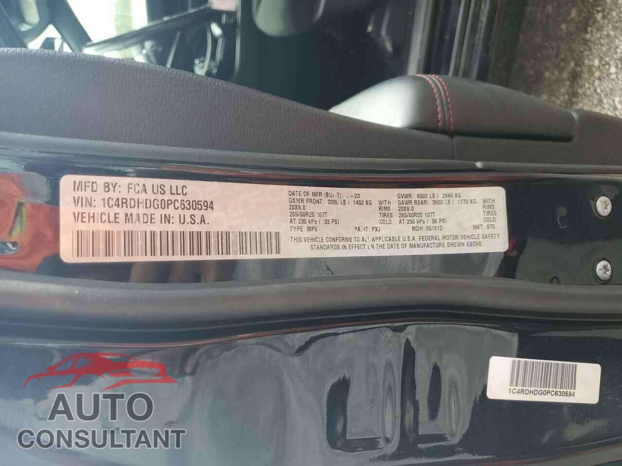 DODGE DURANGO 2023 - 1C4RDHDG0PC630594