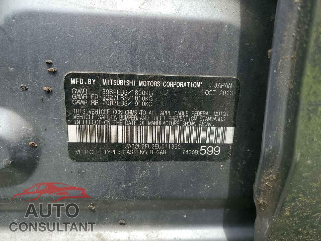 MITSUBISHI LANCER 2014 - JA32U2FU2EU011390