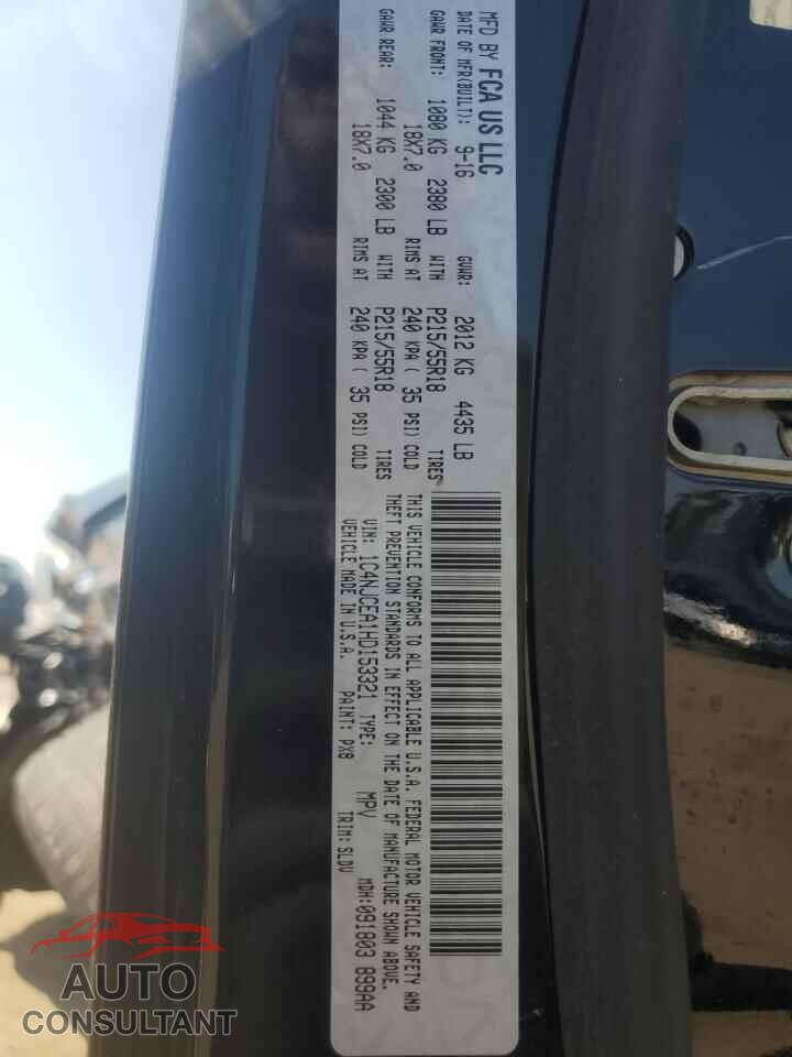 JEEP COMPASS 2017 - 1C4NJCEA1HD153321