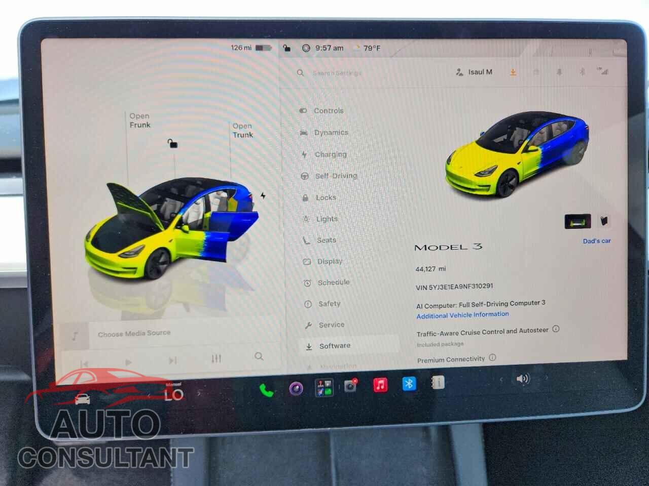 TESLA MODEL 3 2022 - 5YJ3E1EA9NF310291
