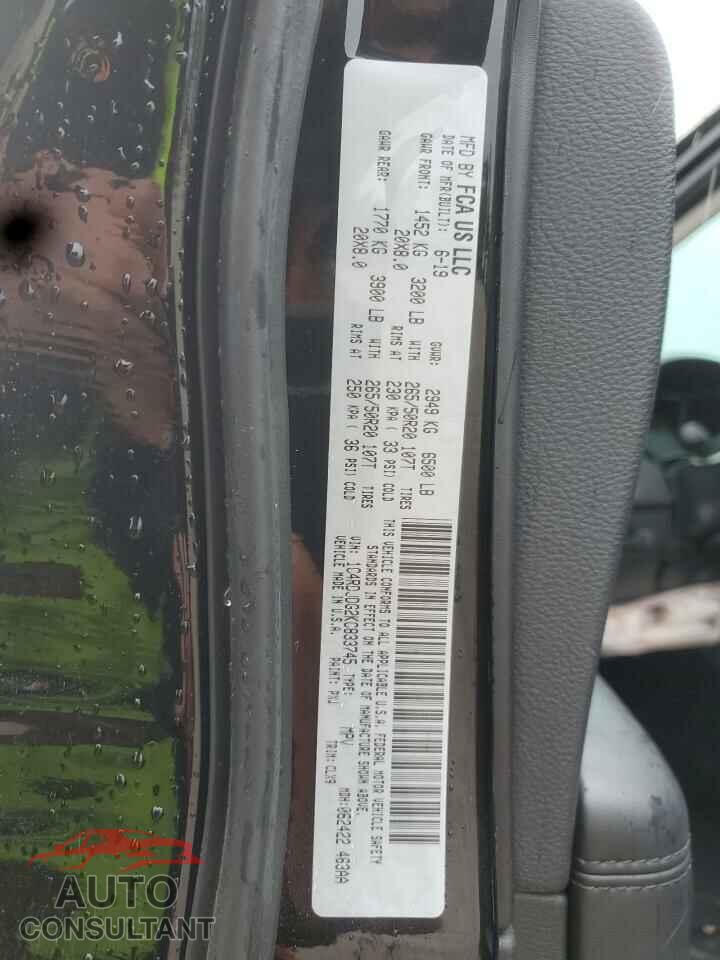 DODGE DURANGO 2019 - 1C4RDJDG2KC833745