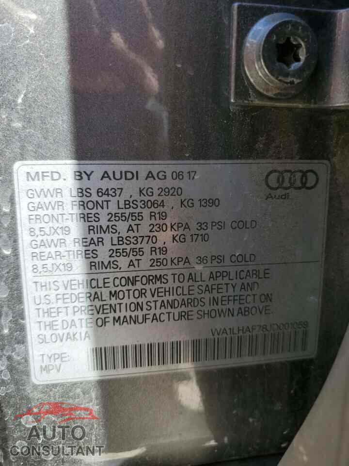 AUDI Q7 2018 - WA1LHAF78JD001059