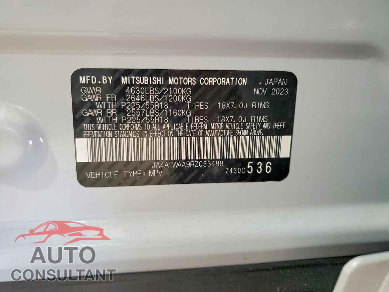 MITSUBISHI ECLIPSE 2024 - JA4ATWAA9RZ033488