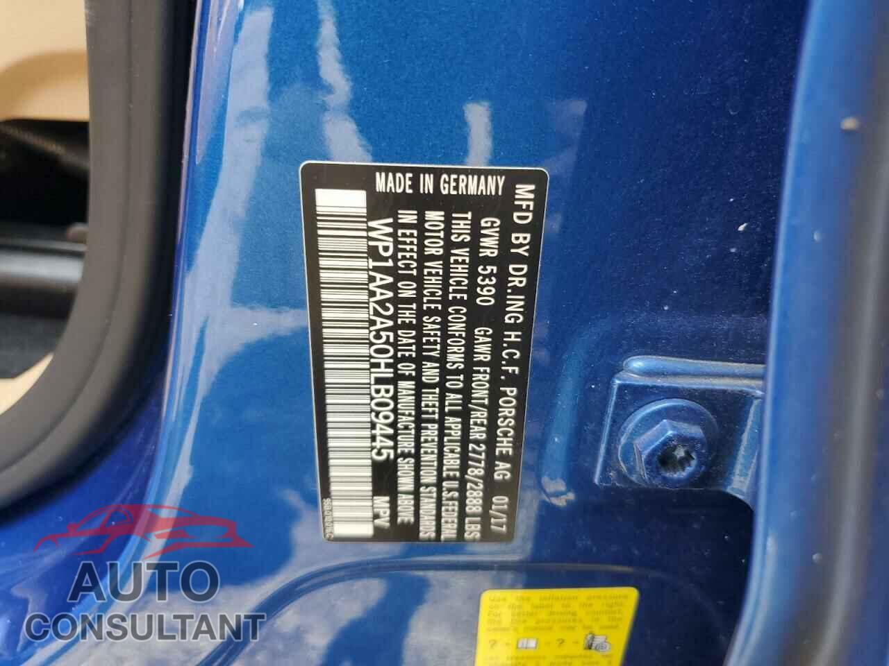 PORSCHE MACAN 2017 - WP1AA2A50HLB09445
