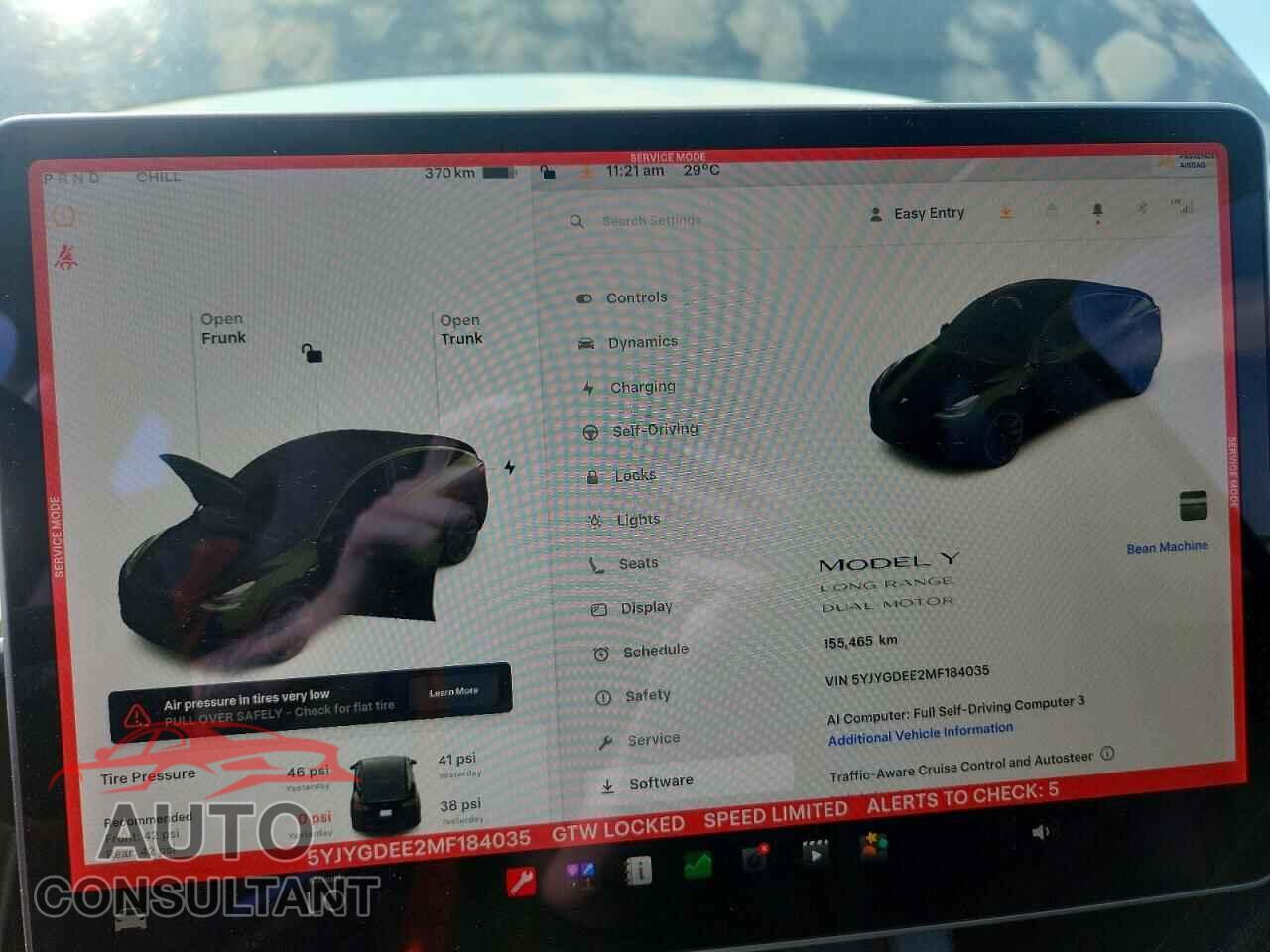 TESLA MODEL Y 2021 - 5YJYGDEE2MF184035