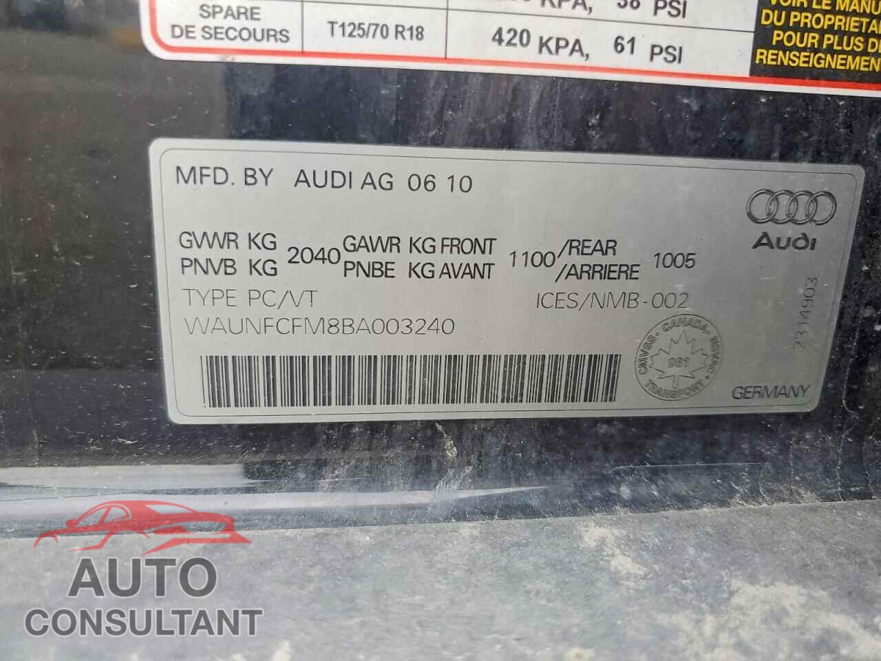 AUDI A3 2011 - WAUNFCFM8BA003240