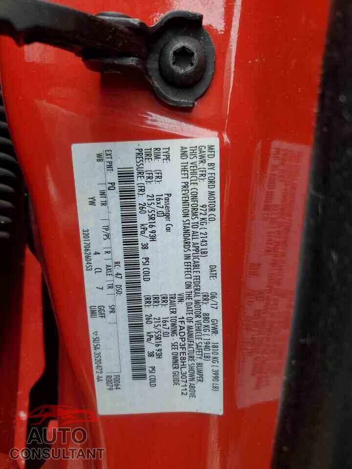 FORD FOCUS 2017 - 1FADP3FE8HL307112